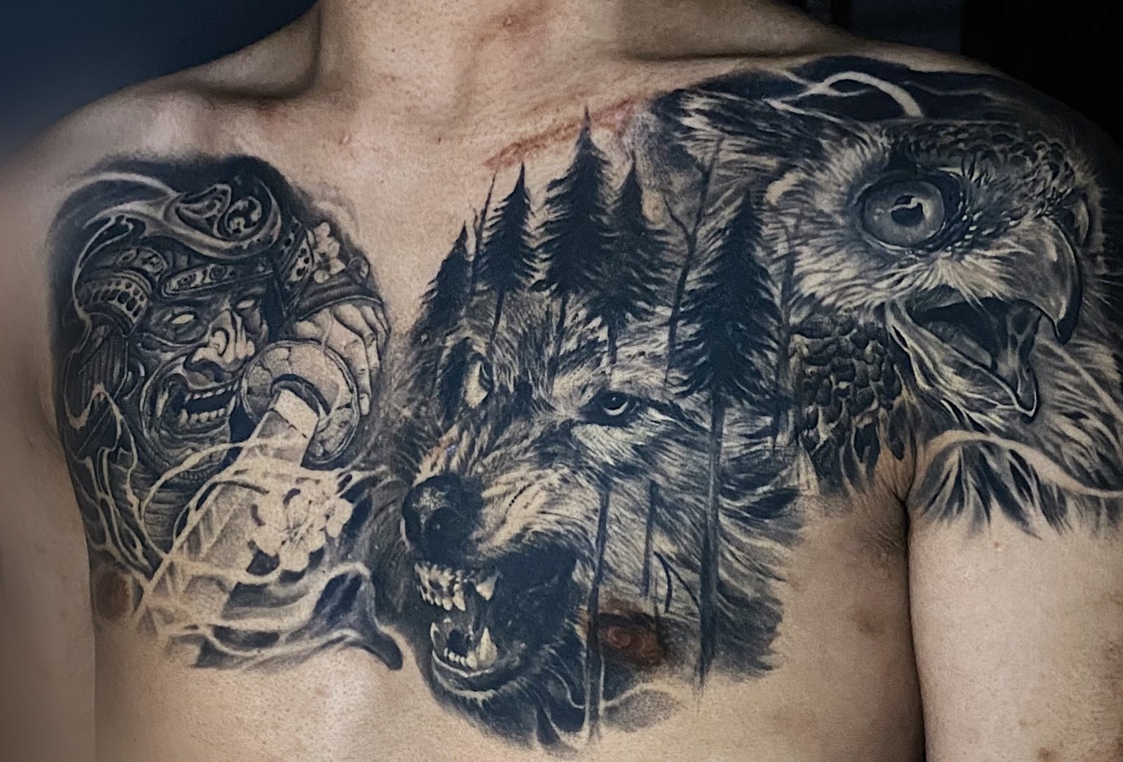 Chest tattoo